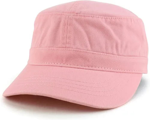 Vista 5 de Trendy Apparel Shop Gorra de béisbol ajustable con parte superior plana militar Caqui oscuro