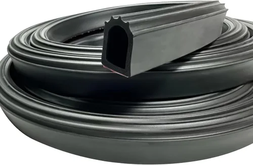 Vista 7 de EPDM - Tira de sellado de puerta de goma autoadhesiva en forma de D, 1 pulgada, resistente a la intemperie para deslizamiento de caravana