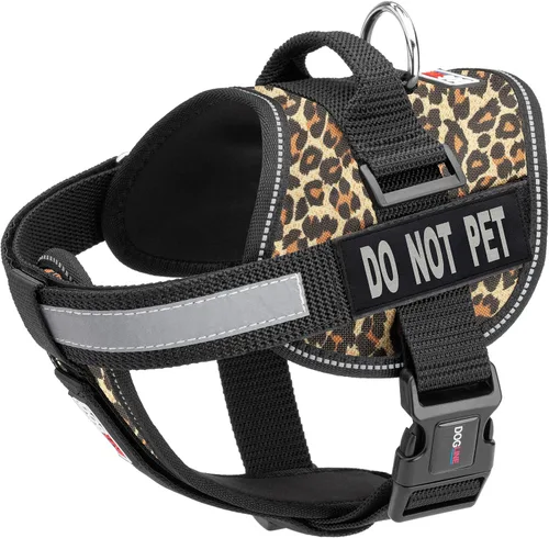 Vista 10 de Dogline Arnés de chaleco para perros y 2 parches extraíbles para no mascotas, XS/de 15 a 19 pulgadas, verde