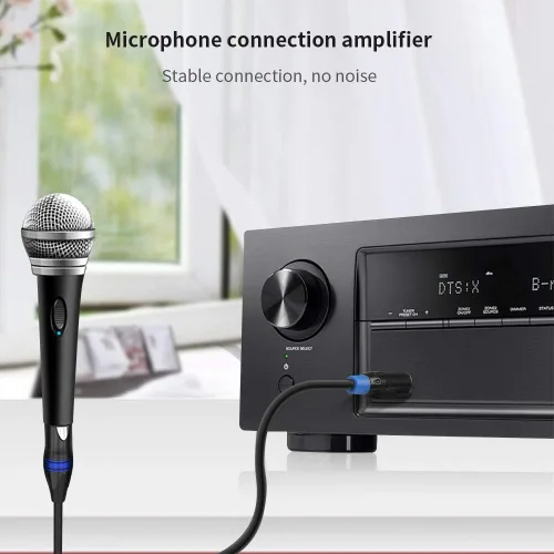 Vista 7 de Cable de micrófono XLR hembra a TS mono de 1/4 pulgadas (6.35mm), desequilibrado de 3 pines XLR hembra a conector de micrófono TS de cuarto