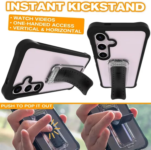 Vista 39 de Scooch Wingman - Funda con función atril para Samsung Galaxy S9 [protección contra caídas de 10 pies] [soporte bidireccional] funda protectora a