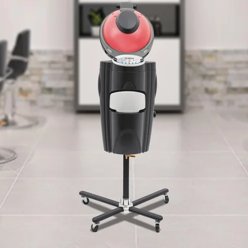 Vista 3 de Vaporizador profesional para peluquería para uso en el hogar, 110 V con capucha y temporizador de 0 a 99 minutos, altura ajustable, 4 niveles