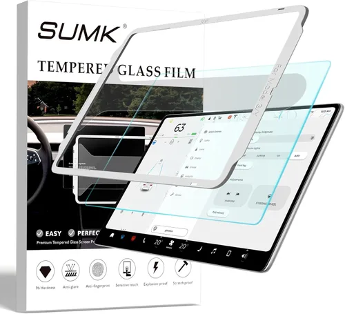 Vista 11 de Protector de pantalla trasera de 8 pulgadas para Tesla Model Y Juniper/Model 3 Highland, [HD y sin bordes y 9H] Protector de pantalla de vidrio