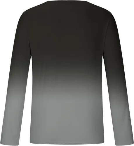 Vista 4 de Muscularfit Camisas de manga larga para hombre, estilo casual, color degradado, sueltas, con gráficos, para otoño, sudaderas atléticas