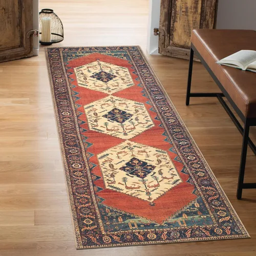 Vista 30 de Keen Home Design - Tapete lavable a máquina con respaldo antideslizante, para entrada, cocina, baño, lavandería, vintage de pelo orto y duradero