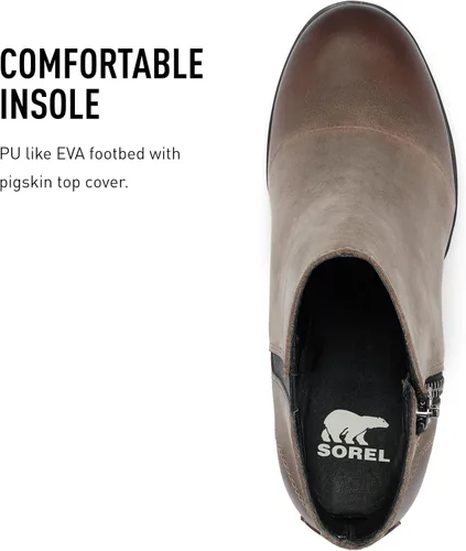 Vista 5 de SOREL Joan Uptown - Botas de cuña de cuero impermeables para mujer