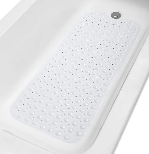 Vista 42 de Tapete de ducha antideslizante de 20"x20" (solo duchas lisas/sin textura, no para sobre desagüe) Seguro, limpio, lavable a máquina, agarre superior