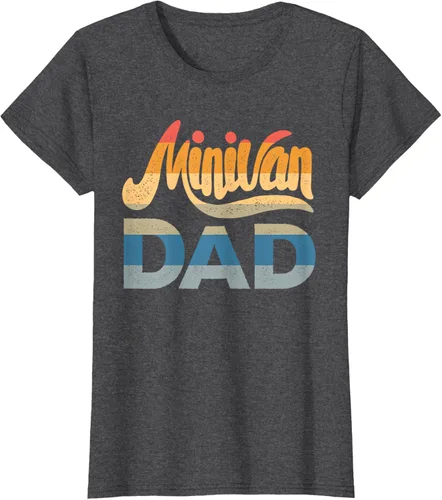 Vista 3 de Minivan Dad Mini Van Proud Father Funny Parent Camiseta con cita para papá, Negro