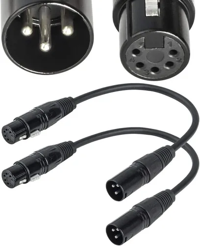 Vista 10 de DMX-512 XLR 5 pines macho a XLR 5 pines hembra DMX cable de iluminación (1.5M/5FT)