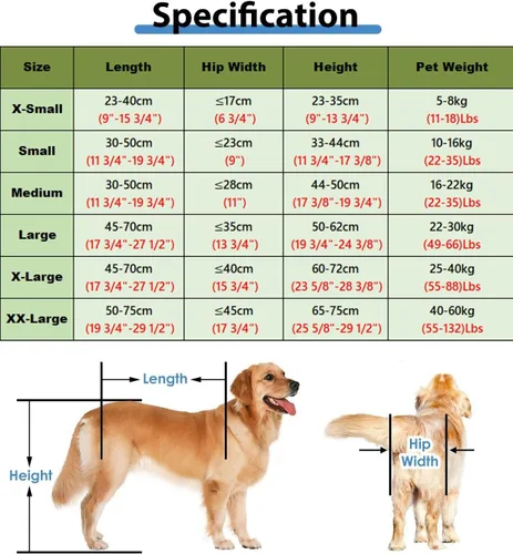 Vista 7 de Dog Wheelchair Injured All Legs Pet Leg Braces, Small Medium Large Handicap 4 Wheels Full Support, Comfortable Wheel Rolling Tools