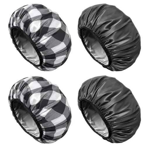 Vista 9 de Aquior Gorro de ducha extra grande para hombres, satén EVA de doble capa, impermeable, reutilizable, para mujeres, cabello largo