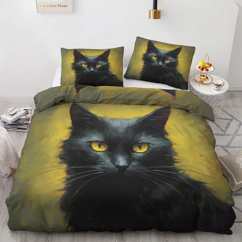 Vista 13 de Funda de edredón abstracta tamaño individual Juego de ropa de cama de arte colorido 2 piezas Funda de edredón con patrón de microfibra suave