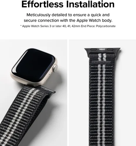 Vista 7 de Ringke US VAR Sports Air Loop compatible con Apple Watch Band 1.496 in, 1.575 in, 1.614 in Negro
