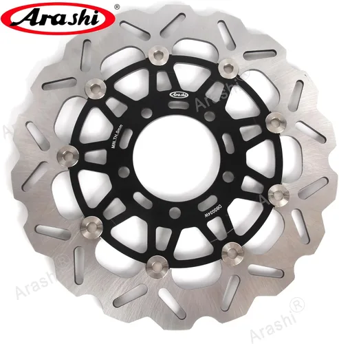 Vista 3 de Arashi Rotores de disco de freno delantero y trasero para Kawasaki Ninja ZX6R 600 2007-2015 Accesorios de repuesto de motocicleta ZX-6R 2008 2009