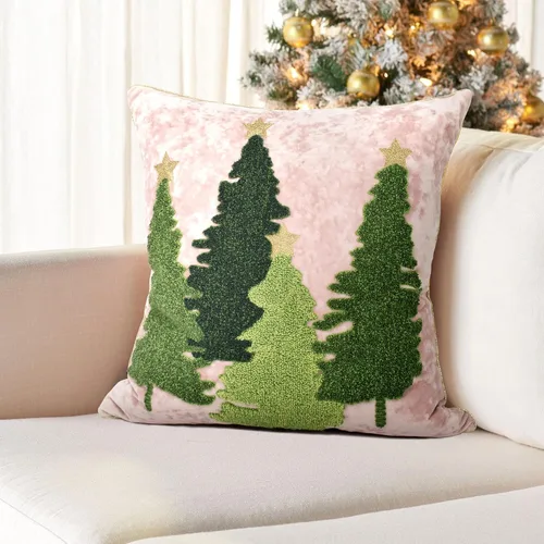 Vista 16 de Fundas de almohada navideñas de gatos lindos de 18 x 18 pulgadas, fundas de almohada bordadas de Navidad, decoraciones de Navidad, almohadas Gatos
