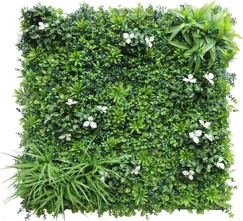 Vista 17 de Windscreen4less 1 panel artificial de boj de 40 x 40 pulgadas, decoración de pared verde hierba sintética para decoración de interiores y Panel 3D