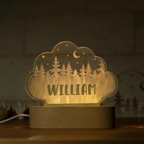 Vista 6 de Luz nocturna personalizada para habitación de niños, decoración de habitación de bebé, con nombre personalizado, lámpara de noche, regalos