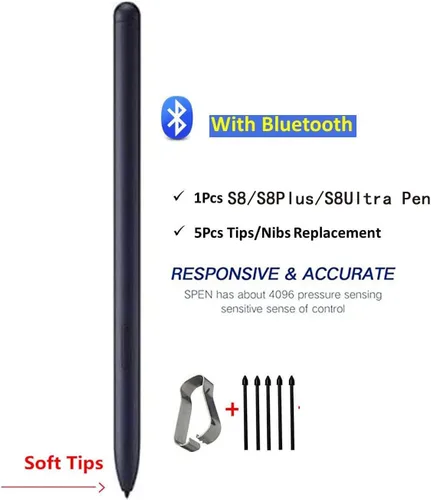 Vista 2 de Lápiz capacitivo Tab S8 y S7 (con Bluetooth) de repuesto para Samsung Galaxy Tab S8, S8 Plus, S8 Ultra y sS7 y S7 Plus y S7 Ultr s Pen +