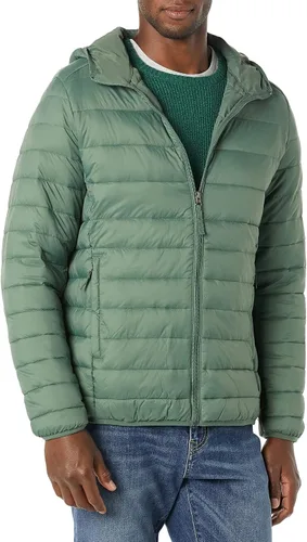 Vista 19 de Amazon Essentials Chaqueta acolchada con capucha ligera, resistente al agua y empacable para hombre Negro