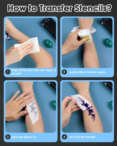 Vista 4 de Phomemo Impresora de tatuajes con papel de transferencia de 60 piezas