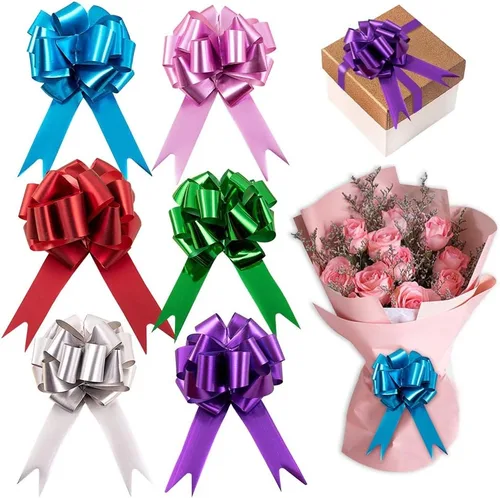 Vista 9 de Estivaux 20 lazos de cumpleaños para envolver regalos, coloridos lazos de regalo para boda, surtido de lazos de regalo, decoración de regalos