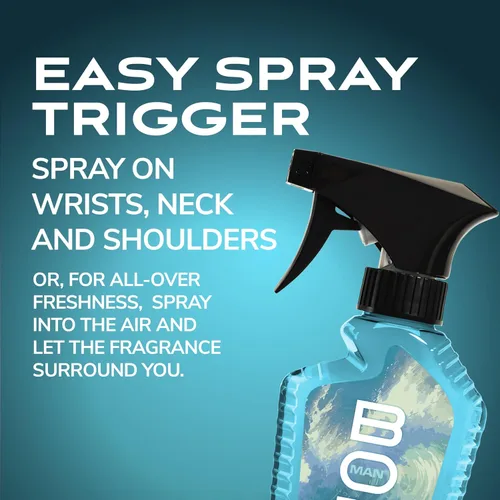 Vista 4 de Bod Hombre fragancia cuerpo Spray, Azul Surf, 8 Fluid Ounce