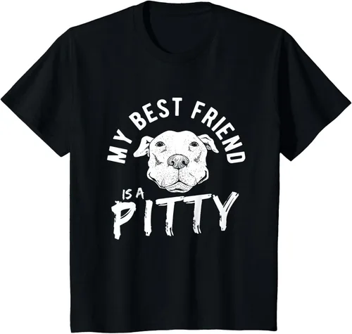 Vista 44 de My Best Friend Is A Pitty Pitties Pitbull - Camiseta Negro