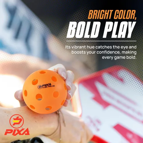 Vista 5 de PIXA Titan Pro 26 Pickleball para interiores, aprobado por USAPA, bolas de pickleball duraderas para interiores, rebote constante, vuelo suave