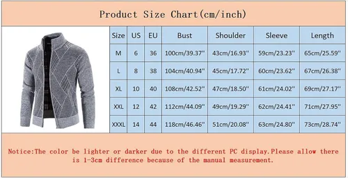 Vista 5 de Chaqueta de franela para hombre, con costuras de color, cuello alto, cremallera, manga larga, bolsillo, cálido, abrigo de punto ligero, trabajo