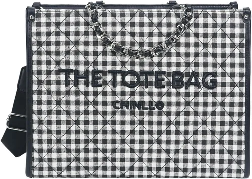 Vista 31 de Chinllo - Bolso de mano para mujer, bolsa satchel con asa superior y correa para el hombro Acolchado blanco