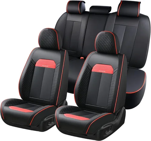 Vista 12 de Fundas de asiento delantero de automóvil, fundas de asiento de cuero para automóviles, protector de asiento de automóvil, impermeable, transpirable