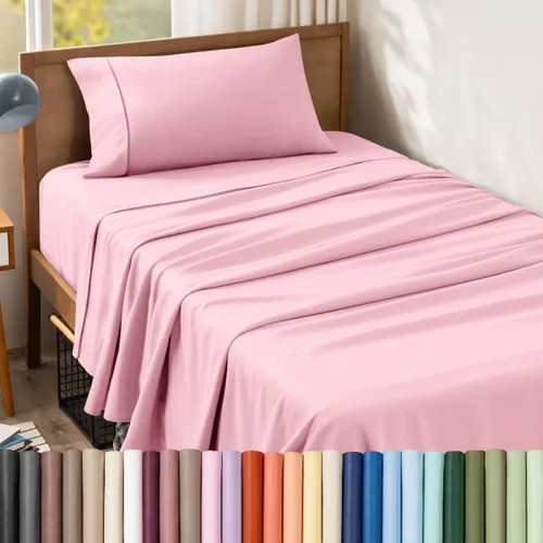 Vista 36 de Bare Home Juego de Sábanas Twin - Sábanas de Cama de Microfibra Ultra-Suave 1800 - Doble Cepillado - Bolsillos Profundos - Ajuste Fácil - Extra