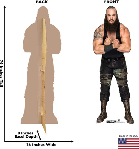 Vista 2 de Cardboard People Braun Strowman - Soporte de cartón de tamaño real - WWE