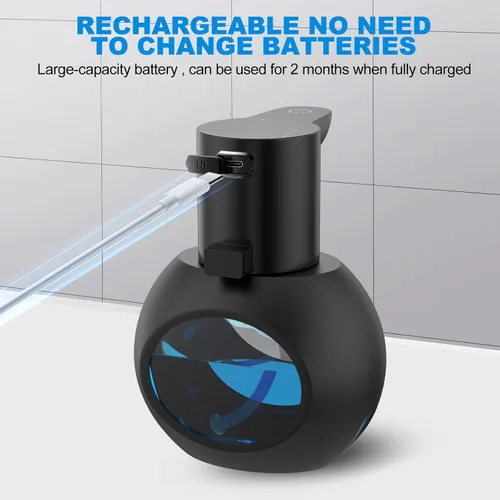 Vista 6 de Dispensador automático de jabón espumoso de 15 oz/420ml, desinfectante de manos espumoso, soporte de pared sin contacto con 4 niveles, dispensador