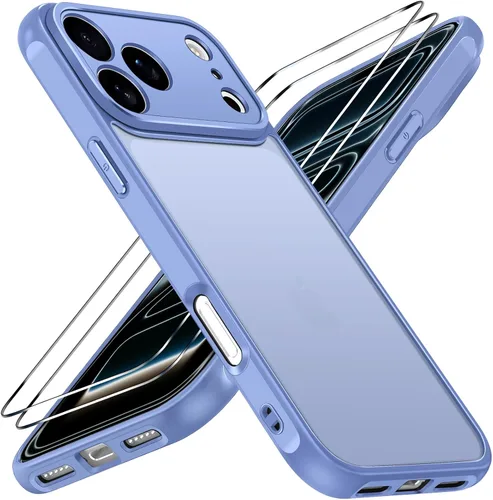 Vista 49 de ivoler Estuche 3 en 1 para iPhone 17 de 6.3" 2025 con 2 protectores de pantalla de vidrio templado [Protección de grado militar], parte trasera