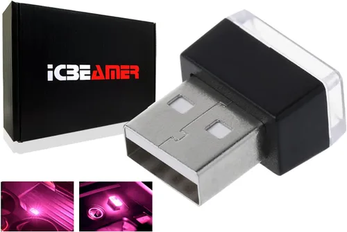 Vista 32 de ICBEAMER Smart USB 1-Paquete (Azul) Luz de Noche LED Automática Plug-in Miniatura para Coche, Van, Pickup, Camión, Interior, Maletero, Iluminación