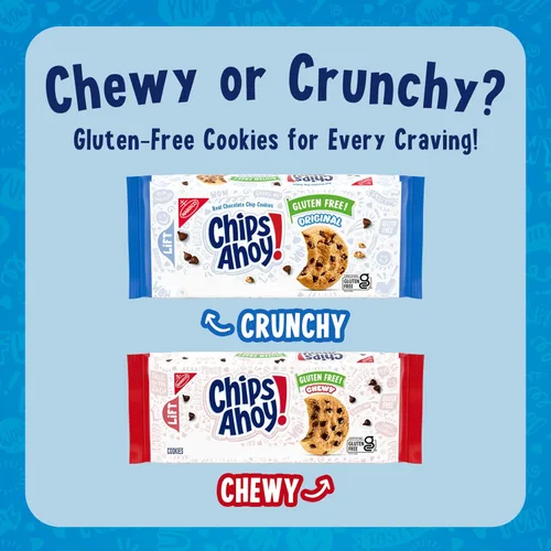 Vista 9 de CHIPS AHOY! Galletas masticables sin gluten con chispas de chocolate fudgy, 9.75 oz Certificado Kosher