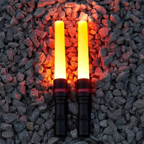 Vista 3 de FOXFIRE Kit de bastón de tráfico con linterna LED de 250 lúmenes, visibilidad de 1/2 milla para personal de eventos, control de multitudes y control