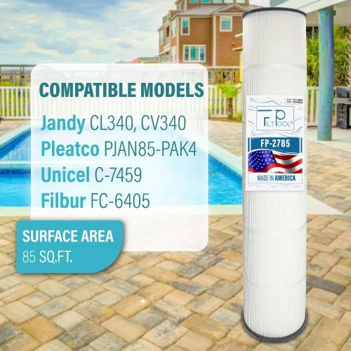 Vista 5 de FP-2785 - Cartucho de filtro de piscina paquete de 4 para Jandy CL340 Sustituye a R0554500 Filtración eficiente, fácil ajuste Filtpool
