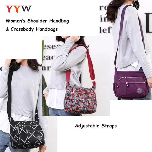 Vista 3 de YYW Bolso cruzado para mujer, multifuncional, para uso diario, viajes, trabajo