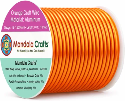 Vista 219 de Mandala Crafts - Alambre de aluminio anodizado de calibre 22 para hacer joyas - 137.2 m de alambre flexible surtido y coloreado - Doble para bonsái