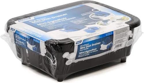 Vista 4 de Camco Mini Escurridor de Platos con Bandeja Se adapta a fregaderos de RV y espacios pequeños de mostrador Construcción duradera de alta