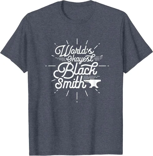 Vista 70 de Blacksmith Blacksmithing Forge Metalsmith Forging T-Shirt Asphalt Grey