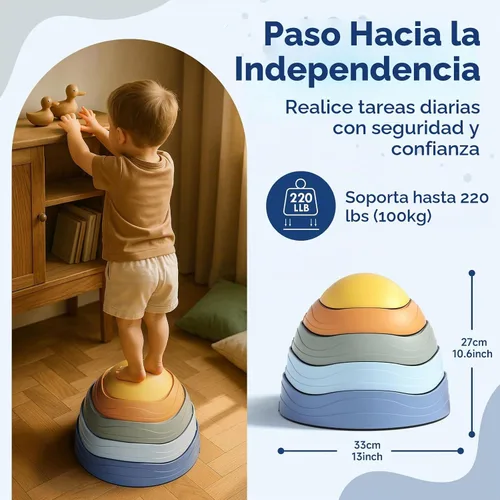 Vista 5 de Lehoo Castle Stepping Stones para niños, juguetes sensoriales Morandi