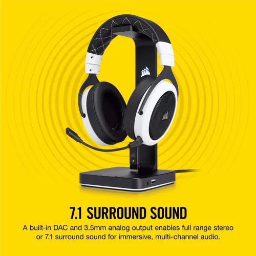 Vista 5 de Corsair Gaming ST100 RGB soporte de auriculares prémium con sonido envolvente 7.1