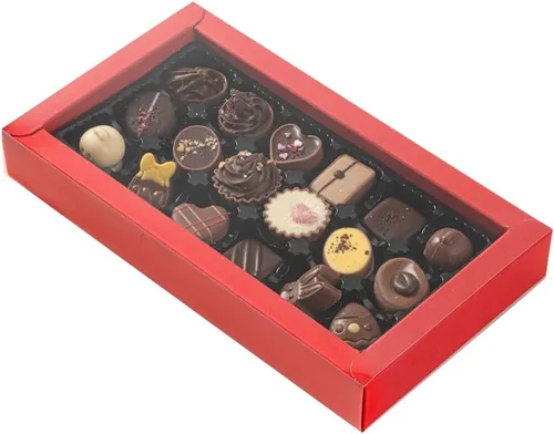 Vista 12 de Restaurantware Sweet Vision Cajas cuadradas de dulces de 9.1 x 9.1 x 1.6 pulgadas, 100 cajas de regalo desechables para panadería, 16 compartimentos