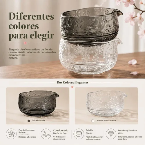 Vista 7 de Buucup - Juego de batidor de matcha, kit de matcha de vidrio con cuenco y herramientas, transparente Glass Clear