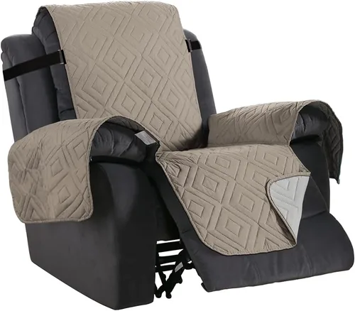Vista 31 de H.VERSAILTEX Funda reversible para silla, protector de muebles antideslizante, resistente al agua, con correas elásticas de 2 pulgadas
