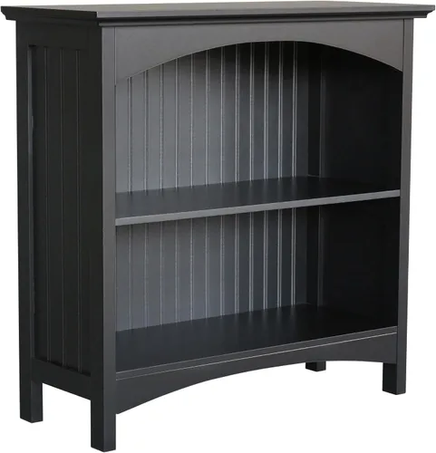 Vista 13 de eHemco Estantería de 2 niveles con 2 soportes arqueados, 29 pulgadas, gris