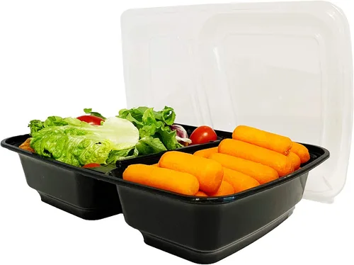Vista 2 de Reli. Contenedores de preparación de comidas de 30 onzas (paquete de 50) - Cajas de comida para llevar y llevar con tapas